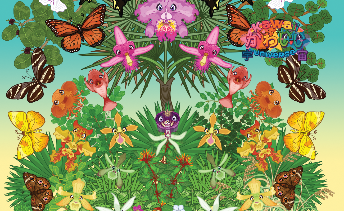 Kawaii Universe - Cute Orchids Art Exhibit & Popup at Closer Encounters: The Orchid Adventure by Feta Foundation