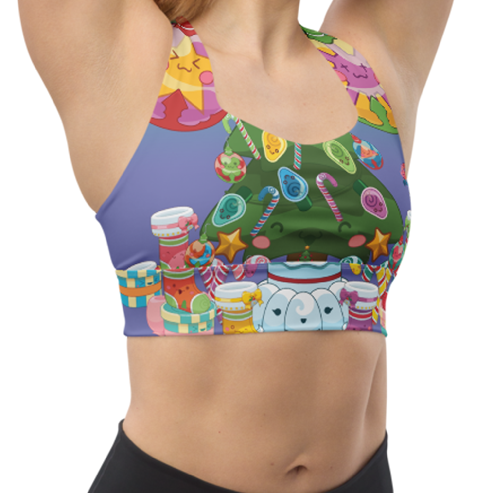 Kawaii Universe - Cute Holiday Xmas Sports Bra