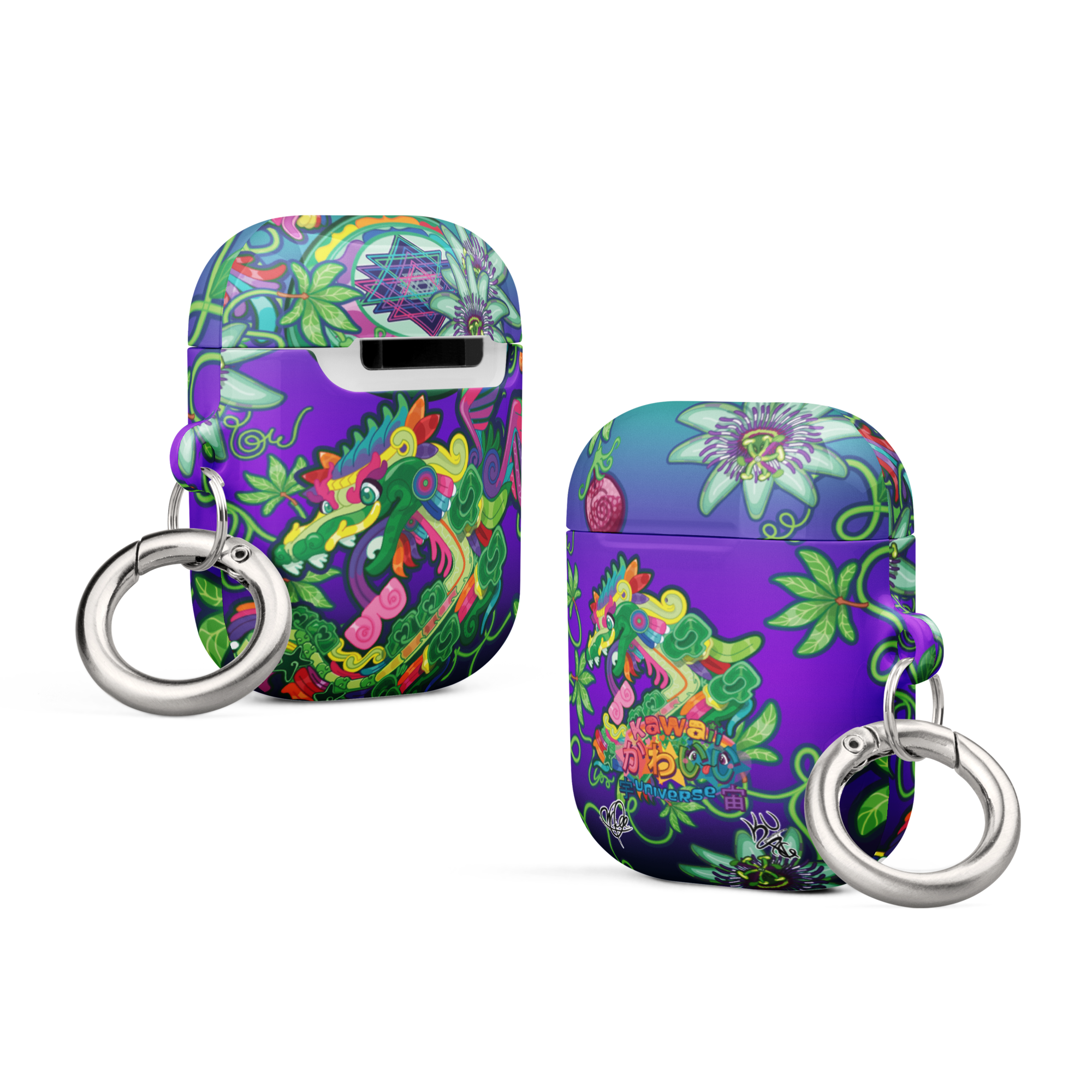 Kawaii Universe - Cute Year of the Dragon Quetzal Collab DrWillTatu Designer Airpods® Case and Keyring