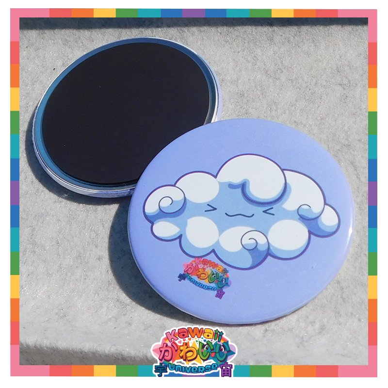 Kawaii Universe - Cute Cummmlus Cloud Designer Medallion Magnet
