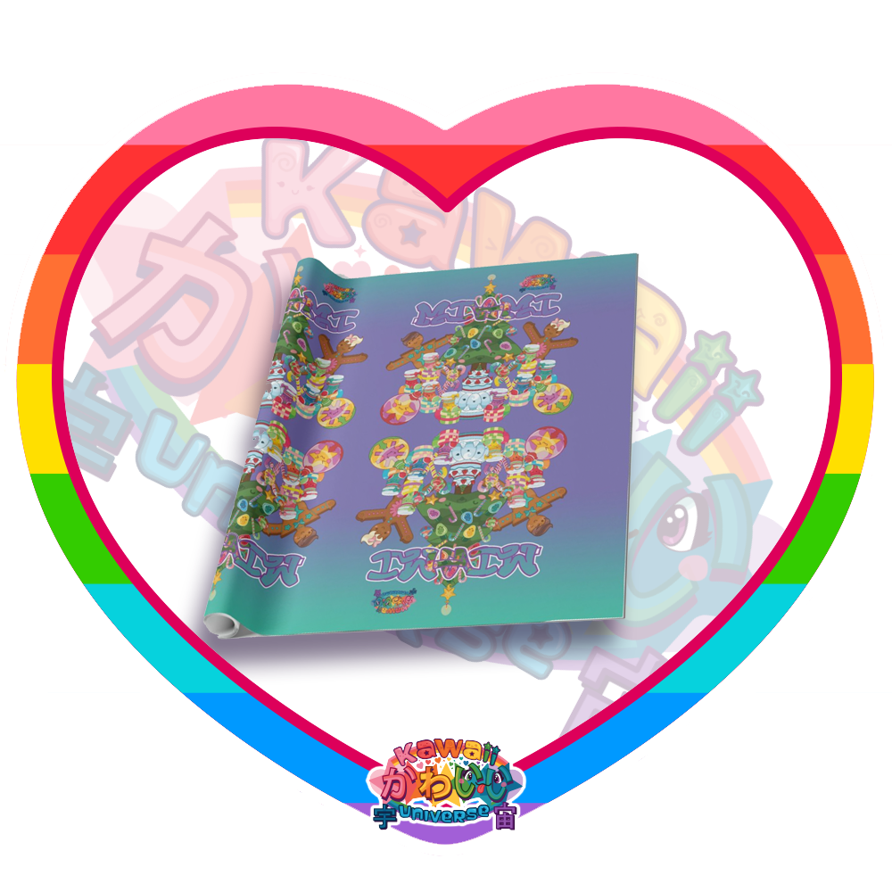 Kawaii Universe - Cute Holidays Miami Designer Wrapping Paper