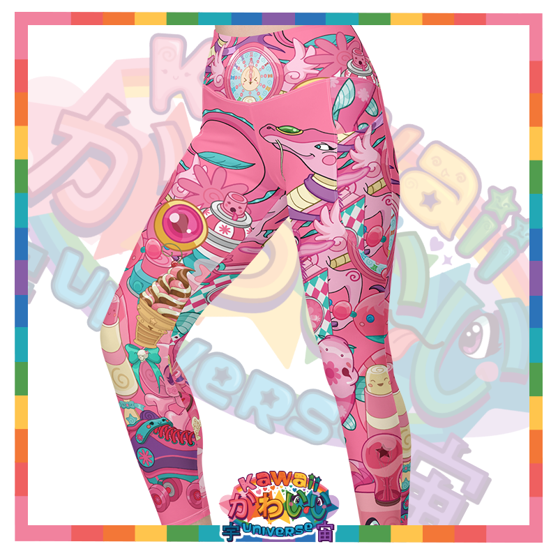 Kawaii Universe - Cute Hyper Nikomi Pink Collection Ladies Leggings