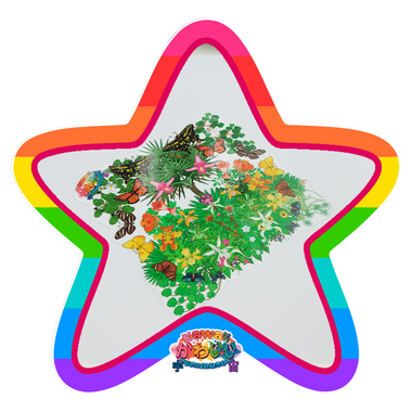 Kawaii Universe - Miami Native Canopy with Native Butterflies and Orchid Flowers Versatile Sticker - Classic or Glass Decal or Magnet or Patch