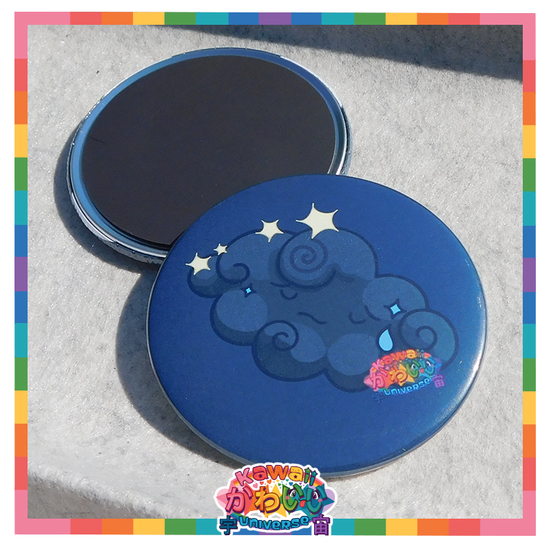Kawaii Universe - Cute Rain Cloud Designer Medallion Magnet
