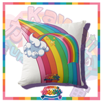 Kawaii Universe - Cute Rainbow and Cloud Double Sided Zippered Pillow