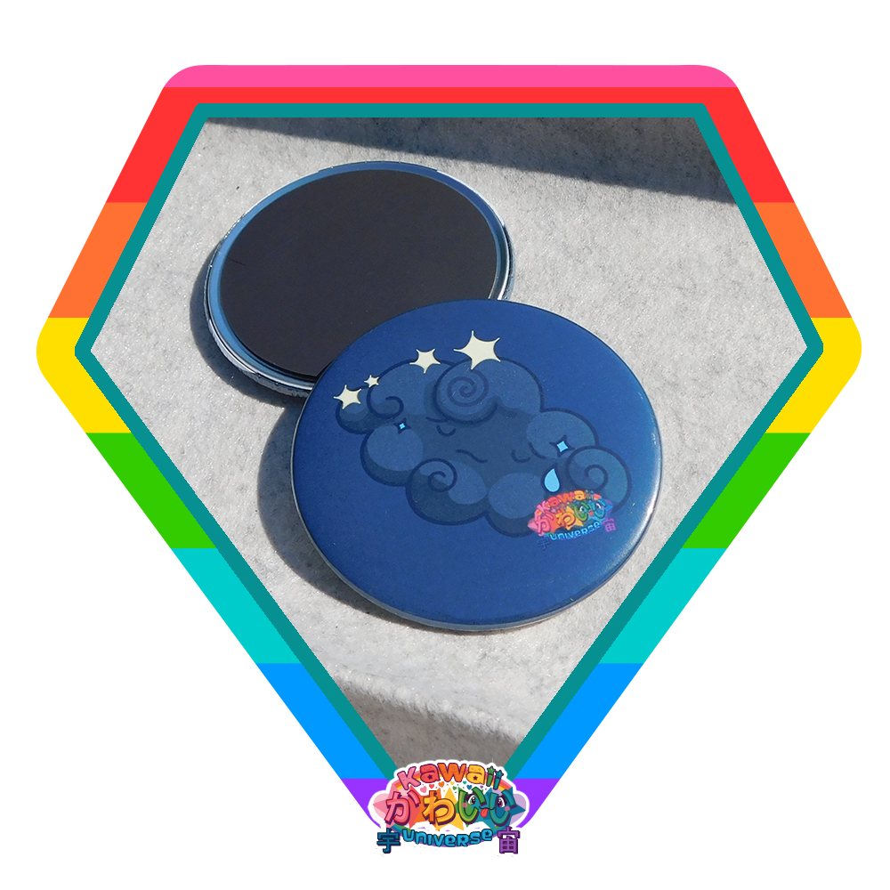 Kawaii Universe - Cute Rain Cloud Designer Medallion Magnet