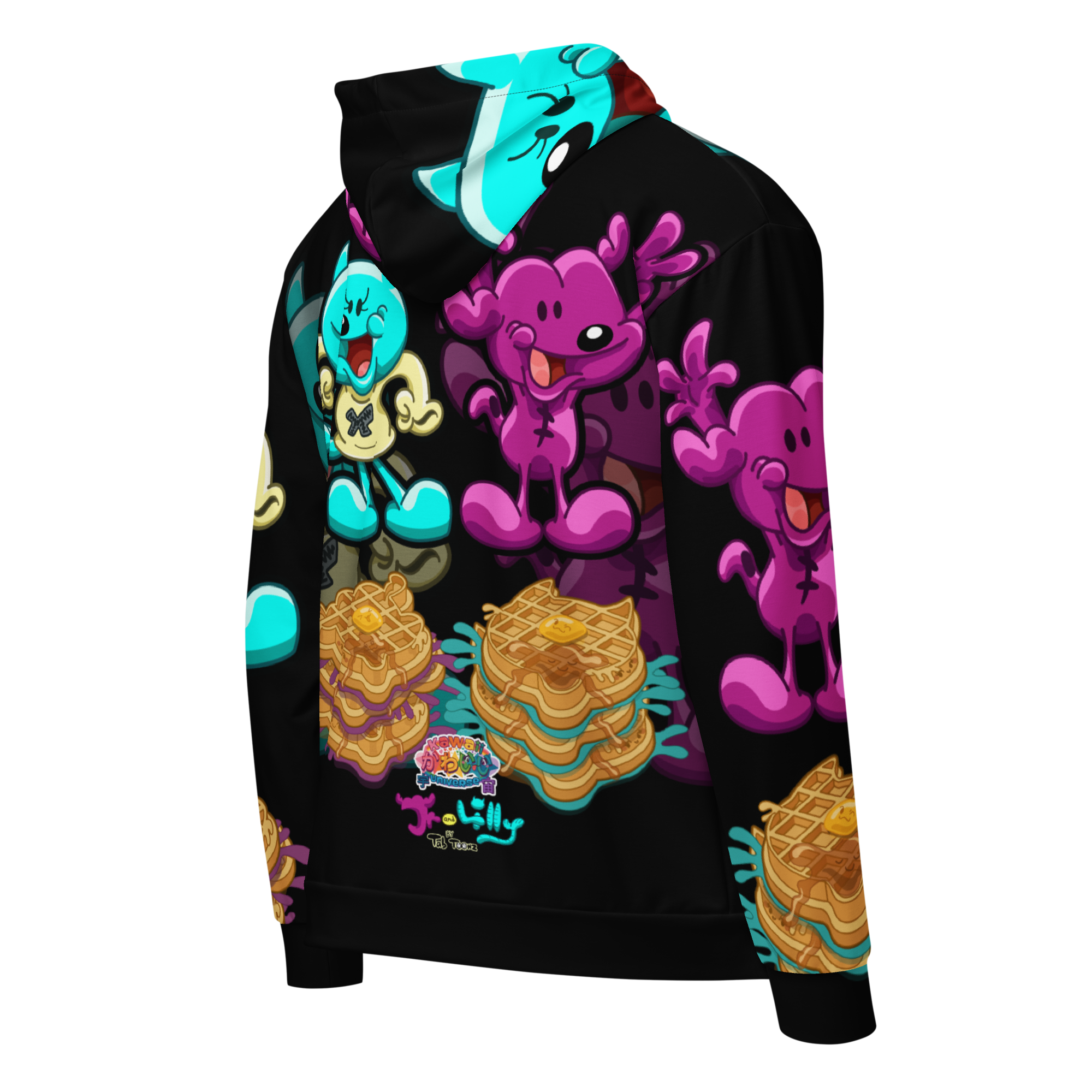 Kawaii Universe - Jr and Lilly with Waffles Tab Toonz Collab Unisex Zip-up or Classic Hoodie Wholesale