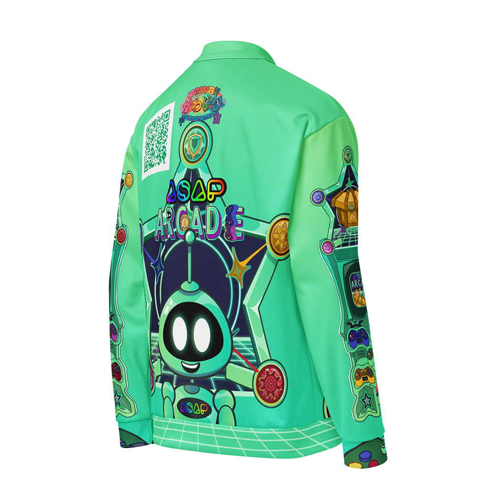 Kawaii Universe - ASAP Arcade Ari Green Designer Unisex Zipup Bomber Jacket