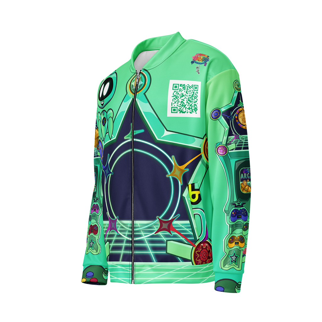 Kawaii Universe - ASAP Arcade Ari Green Designer Unisex Zipup Bomber Jacket