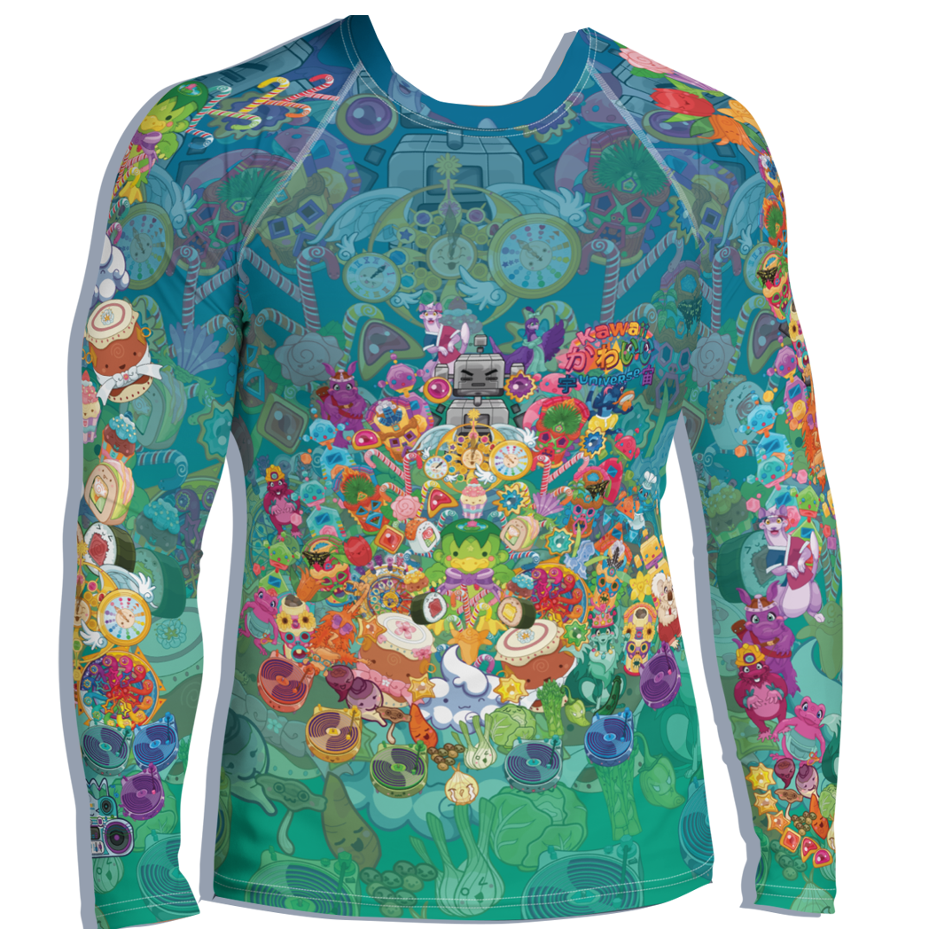 Kawaii Universe - Cute Cheery KUtemas Mens Rash Guard