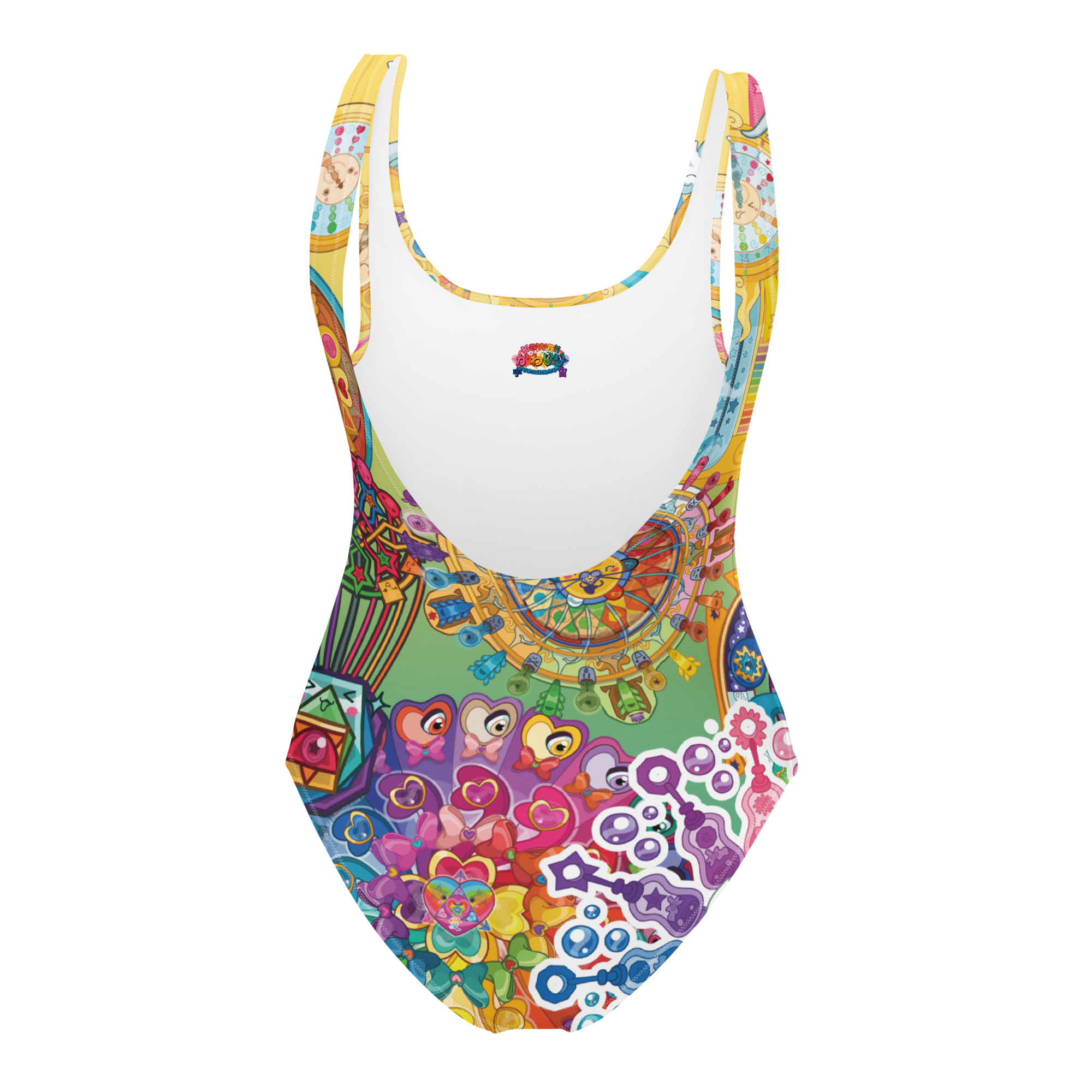 Kawaii Universe - Cute Cosmic Clocks Swimsuit One-Piece