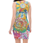 Kawaii Universe - Cute Cosmic Clocks Designer Sport Cling Dress