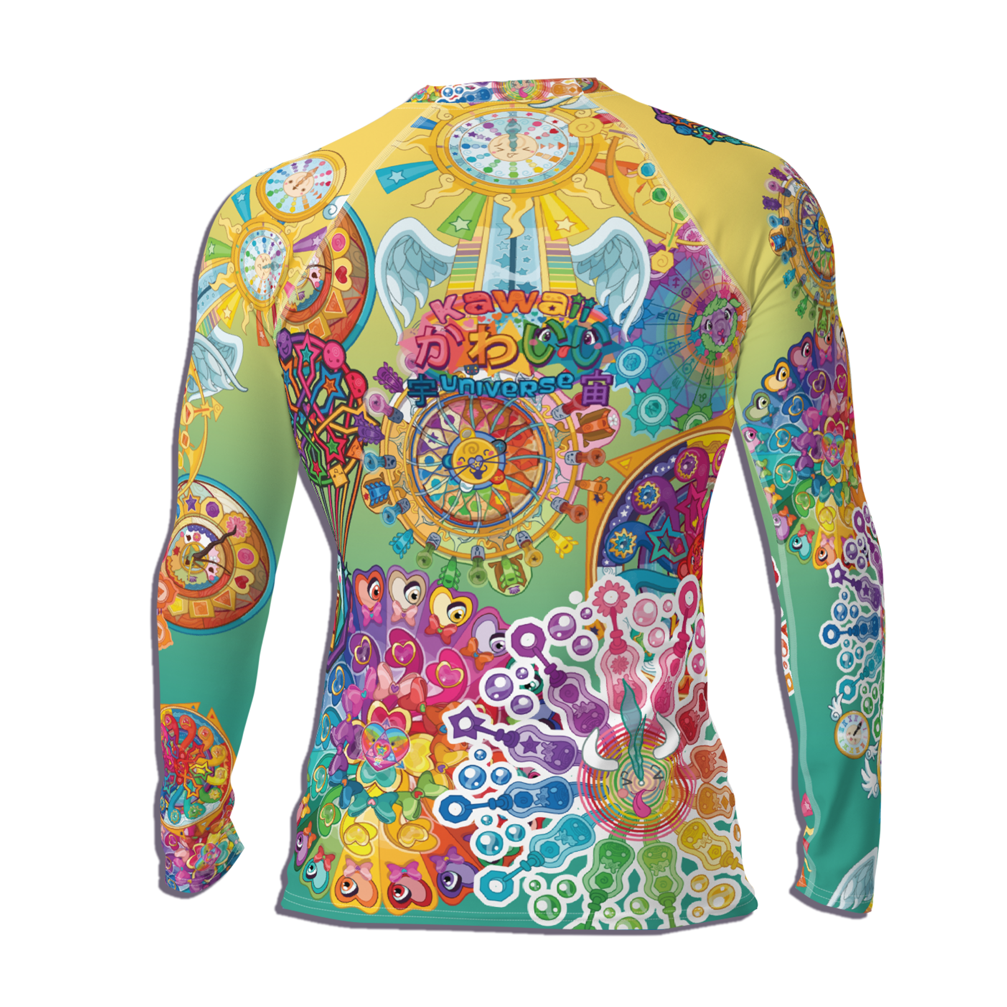 Kawaii Universe - Cute Cosmic Clocks Mens Rash Guard