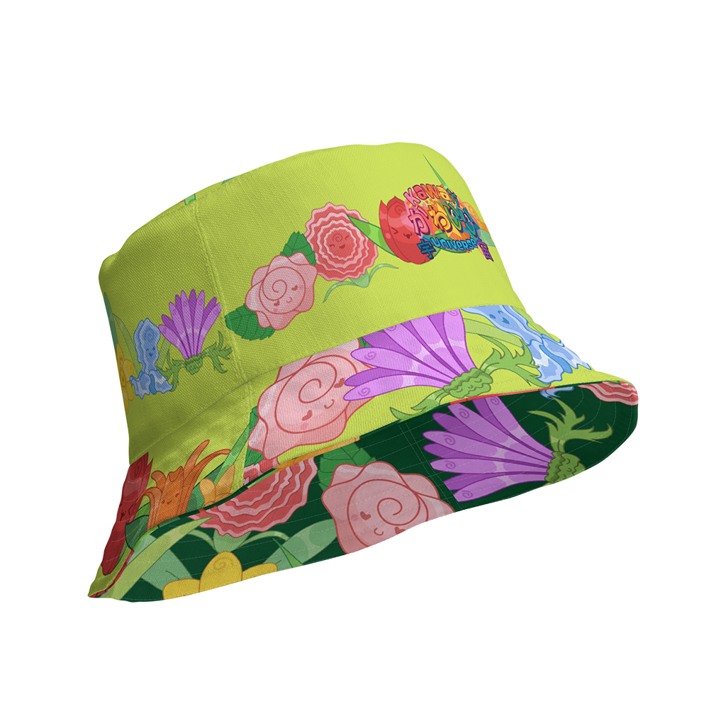 Kawaii Universe - Cute Emerald Fibonacci Florals Hair Accessories and Doubled Sided Hat