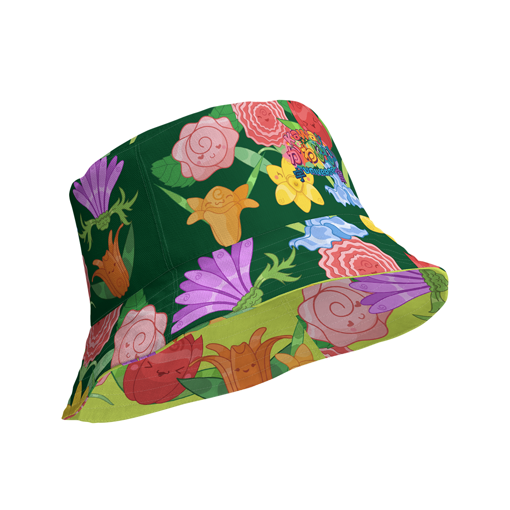 Kawaii Universe - Cute Emerald Fibonacci Florals Hair Accessories and Doubled Sided Hat