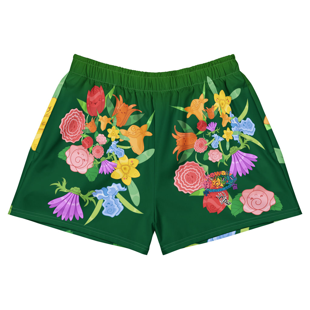 Kawaii Universe - Cute Emerald Fibonacci Florals Unisex Sport or Swim Shorts