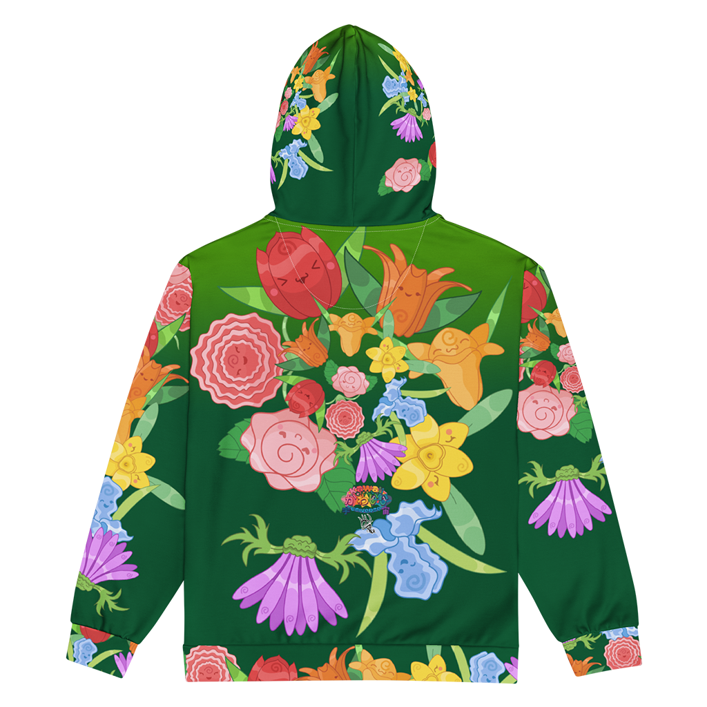 Kawaii Universe - Cute Emerald Fibonacci Florals Unisex Classic or Zip up Hoodie