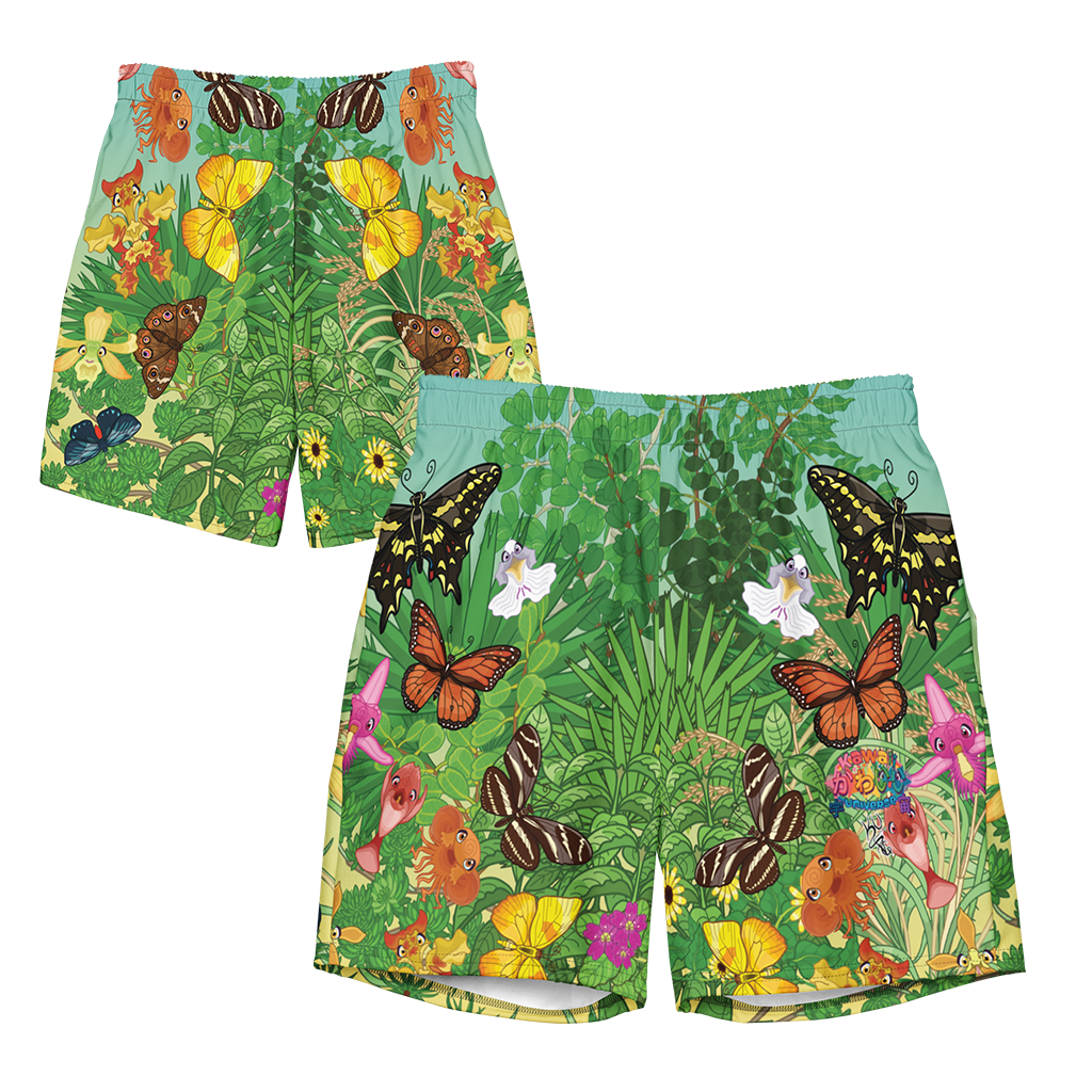 Kawaii Universe - Cute Florida Coastal Hammock Mens Swim Shorts