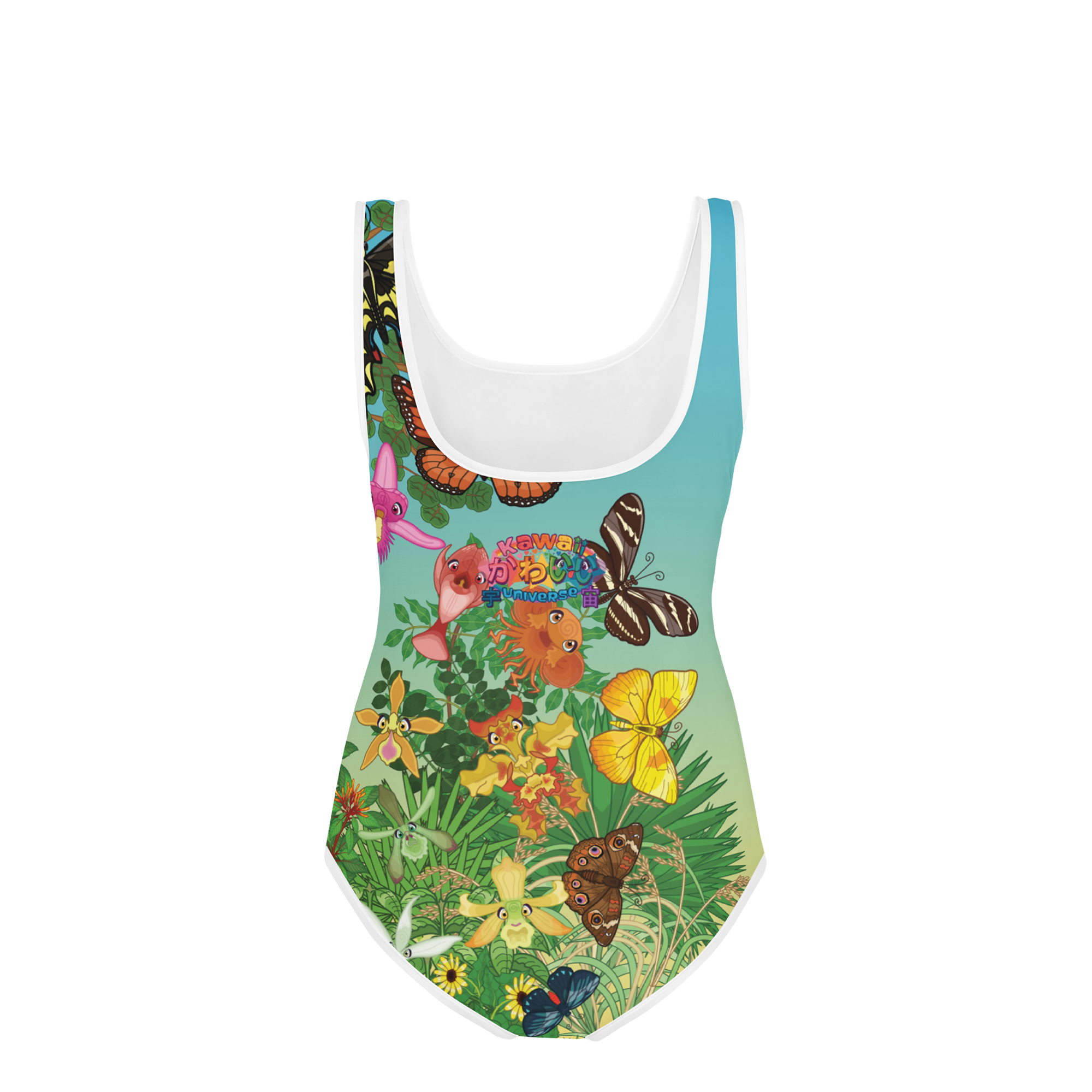 Kawaii Universe - Cute Florida Coastal Hammock Toddler to Tween Swimsuit