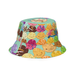 kawaii universe cute gelato scoops argyle designer double sided bucket hat