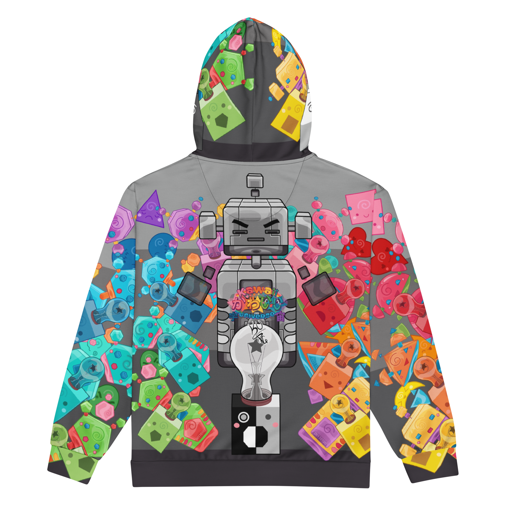 Kawaii Universe - Cute Geometrics Robots and Tech Unisex Classic or Zip up Hoodie