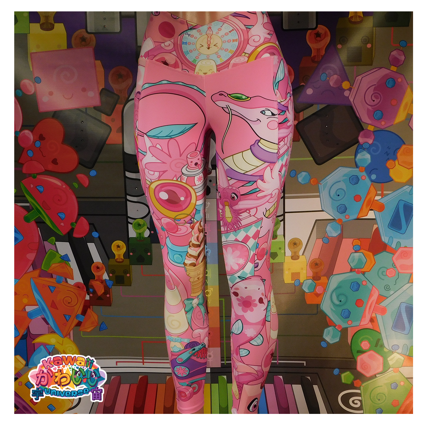 Kawaii Universe - Cute Hyper Nikomi Pink Collection Ladies Leggings