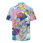 Kawaii Universe - Cute Manatee DJ ( Ocean is My Home ) Unisex Button Up Shirt