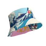 Kawaii Universe - Cute Manatee DJ Over The Sea Double Sided Designer Bucket Hat