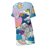 Kawaii Universe - Cute Manatee DJ Over The Sea Designer Comfy T-Dress