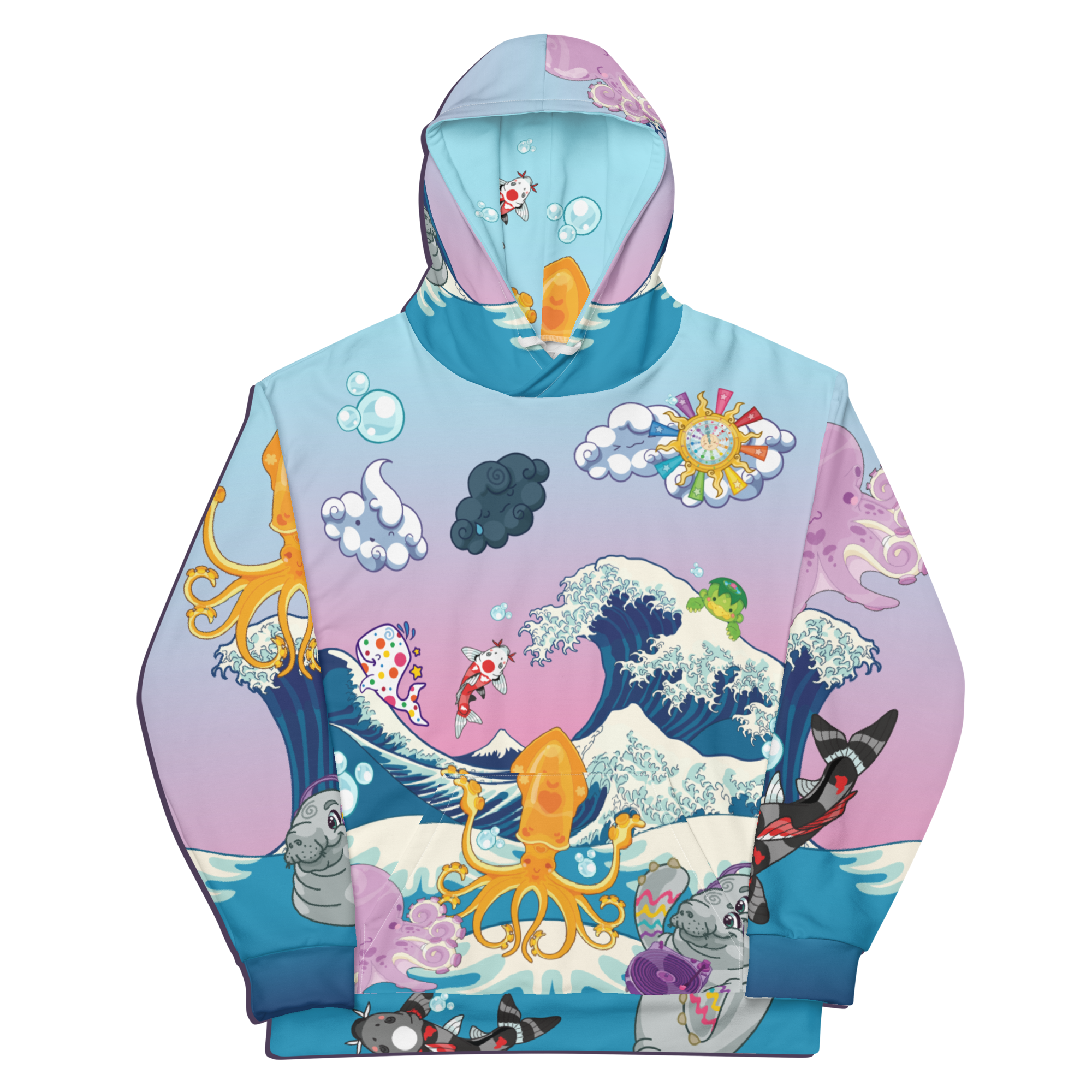 Kawaii Universe - Cute Manatee DJ (Ocean is My Home ) Unisex Classic or Zip up Hoodie