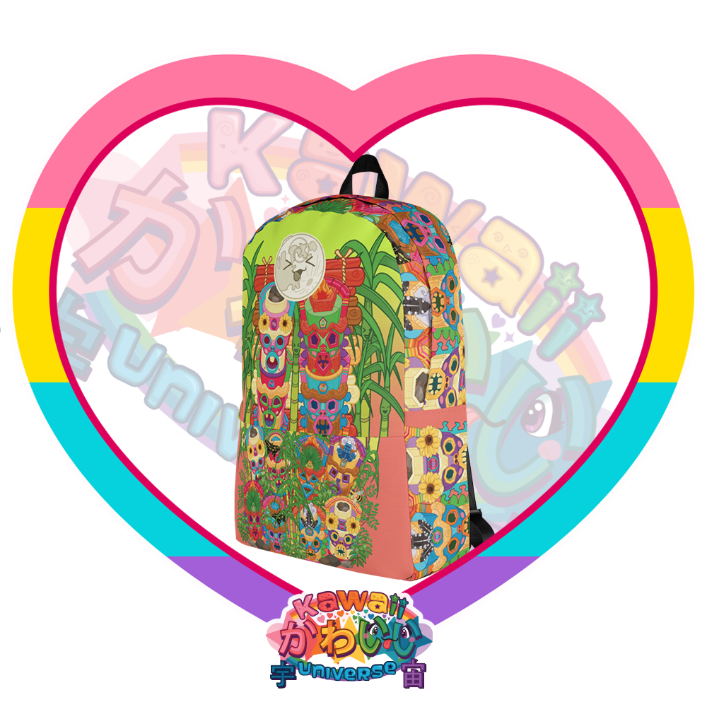 Kawaii Universe - Cute Miami Tiki Totems Designer Backpack