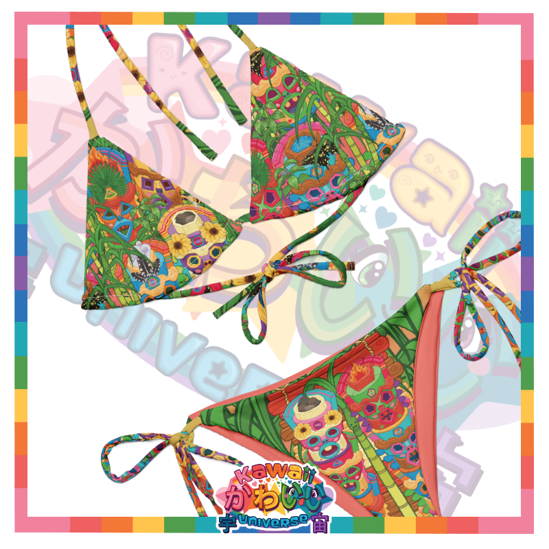 Kawaii Universe - Cute Miami Tiki Totems Classic Bikini