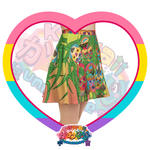 Kawaii Universe - Cute Miami Tiki Totems Designer Flowy Skirt