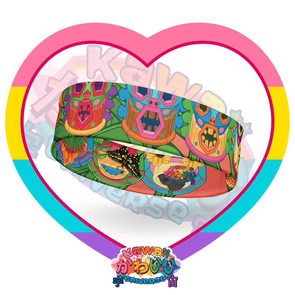 Kawaii Universe - Cute Miami Tiki Totems Designer Unisex Headband