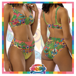 Kawaii Universe - Cute Miami Tiki Totems Ladies Sport Bikini Set