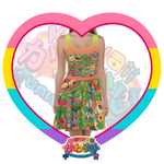 Kawaii Universe - Cute Miami Tiki Totems Designer Sun Dress