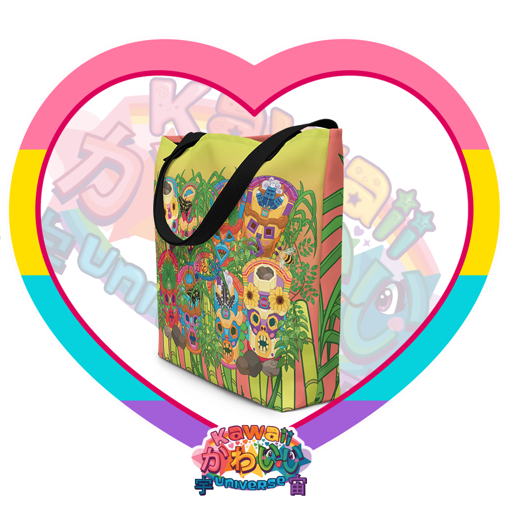 Kawaii Universe - Cute Miami Miami Tiki Totems Designer Tote Bag