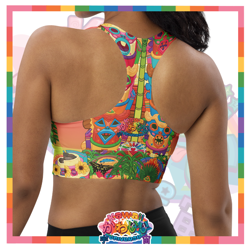 Kawaii Universe - Cute Miami Tiki Totems Sports Bra