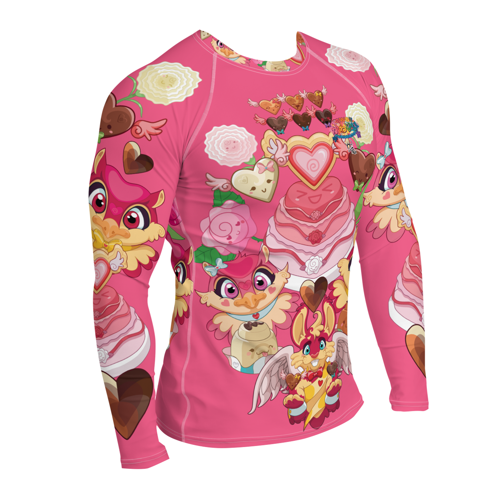 Kawaii Universe - Cute Supa Sweet Love Mens Rash Guard