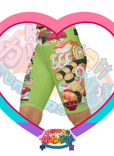 Kawaii Universe - Cute Sushi and Nigiri Designer Bike Shorts