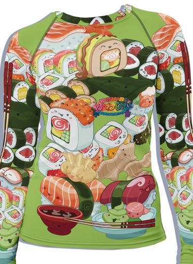 Kawaii Universe - Cute Sushi and Nigiri Ladies Sun N' Swim Shirt