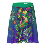 Kawaii Universe - Cute Year of the Dragon Quetzal Collab DrWillTatu Designer Flowy Skirt