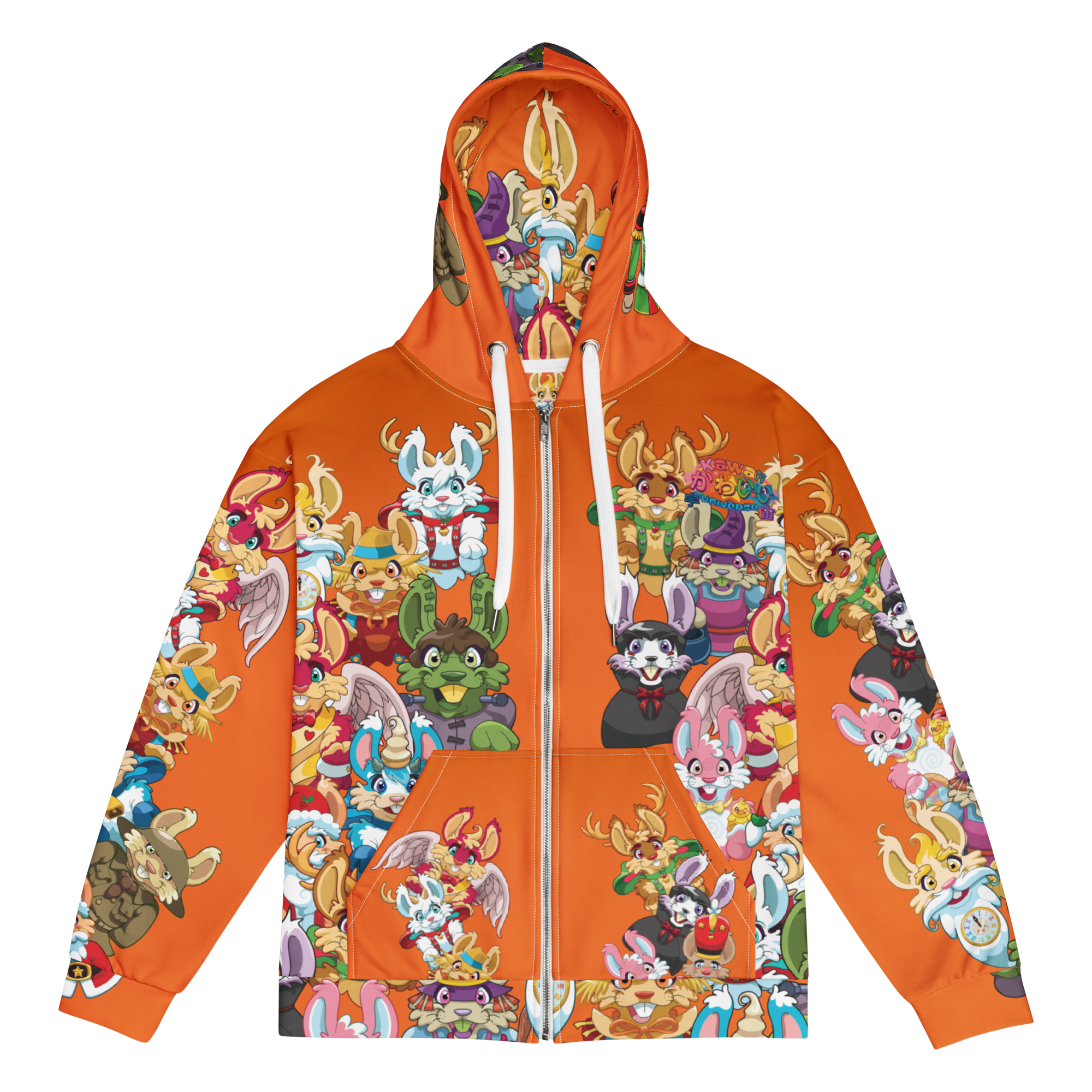 Kawaii Universe - Cute Year of Bunnies Unisex Zip-up or Classic Hoodie