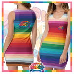 Kawaii Universe - Cute Alphabetic Spectrum Designer Cling Dress