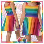 Kawaii Universe - Cute Alphabetic Spectrum Designer Sun Dress