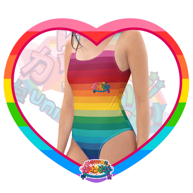 Kawaii Universe - Cute Alphabetic Spectrum Ladies Swimsuit Bodice