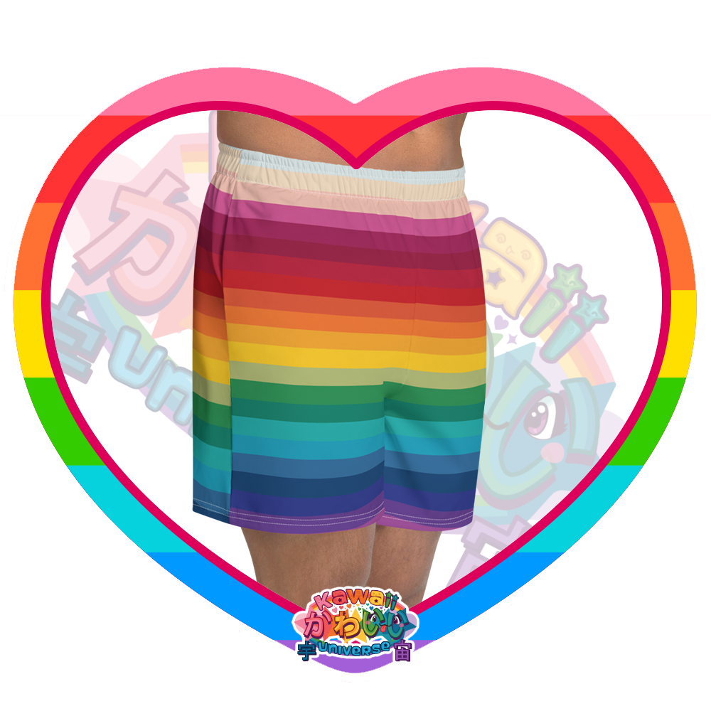 Kawaii Universe - Cute Alphabetic Spectrum Mens Sport Shorts