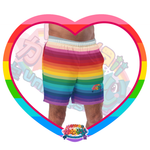 Kawaii Universe - Cute Alphabetic Spectrum Mens Swim Shorts