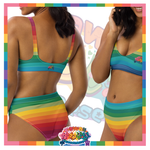 Kawaii Universe - Cute Alphabetic Spectrum Ladies Sport Bikini Set