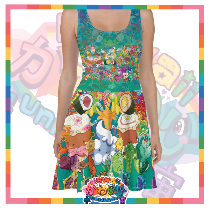 Kawaii Universe - Cute Cheery KUtemas Designer Sun Dress